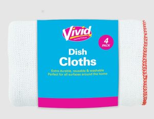Vivid Dish Cloths 36cm X 26cm Pack of 4