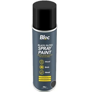Bloc Black Gloss Spray Paint 250ml
