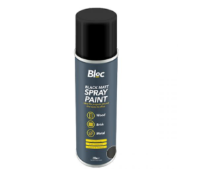 Bloc Matt Black Spray Paint 250ml