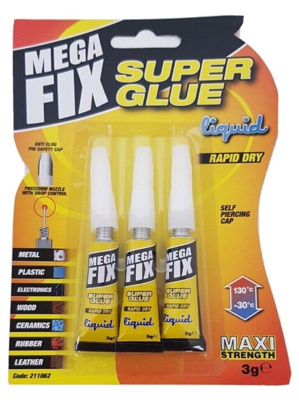 Premium Maxifix super glue gap fill 3g pack of 3