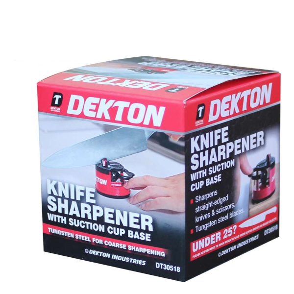 Premium Dekton knife sharpener with suction cup base