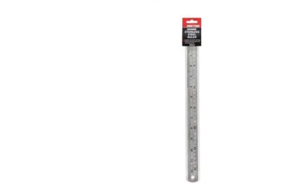 Premium Dekton 300mm stainless steel imperial and metric markings ruler