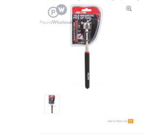 Dekton 16lb (7.25kg) Telescopic To 620mm Magnetic Heavy Duty Pick Up Tool