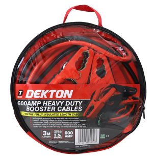 Dekton 600Amp Heavy Duty Booster Cables 3m