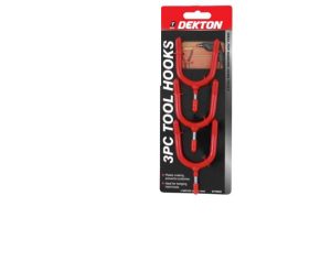 Dekton 3pc Tool Hooks 8mm With Plastic Coating