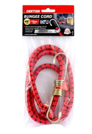 Dekton 48" X 12mm Heavy Duty Zinc Plated Steel Hook Bungee Cord