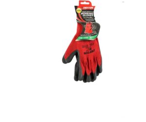Dekton Heavy Duty Black/Red Latex Working Gloves Size 8 Medium