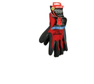 Dekton Heavy Duty Black/Red Latex Working Gloves Size 10 Xl
