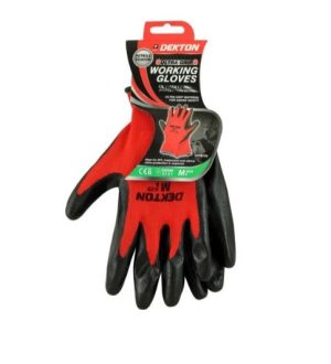 Dekton Ultra Grip Working Gloves Black/Red Nitrile 8/m