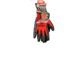 Dekton Ultra Grip Black/Red Nitrile Working Gloves Size 9 Large