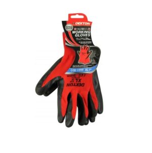 Dekton Ultra Grip Working Gloves Black/Red Nitrile 10/Xl