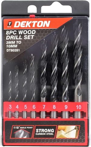 Dekton 8pc Wood Drill Set