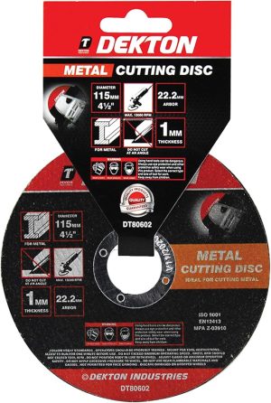 Dekton 115mm Metal Cutting Disc Ultra Thin Flat