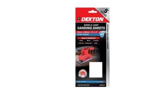 Dekton 93mm X 230mm Hook & Loop 40 Grit Sanding Sheets Pack Of 5