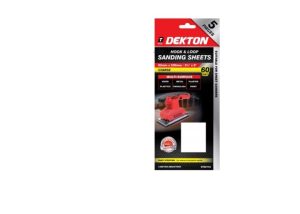 Dekton 93mm X 230mm Hook & Loop 60 Grit Sanding Sheets