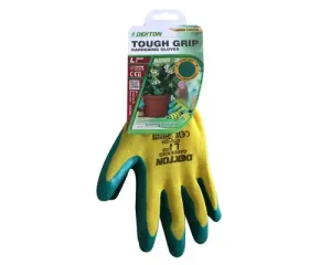 Dekton Tough Grip Latex Coated Gardening Gloves 9/Large Pack Of 12