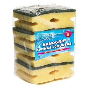 Duzzit Handgrip Sponge Scourers Pack Of 8