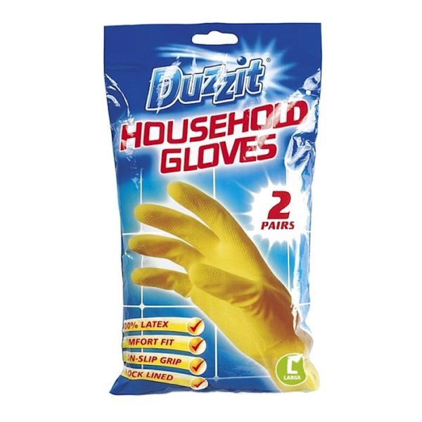 Premium Duzzit household gloves large 2 pairs