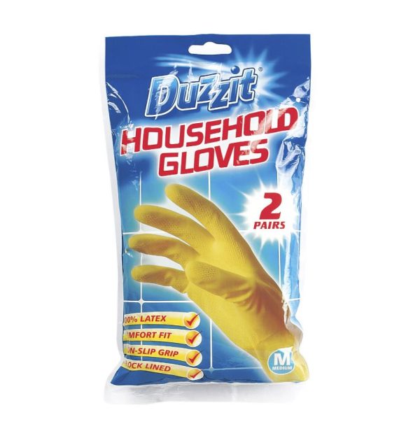 Premium Duzzit household gloves medium 2 pairs