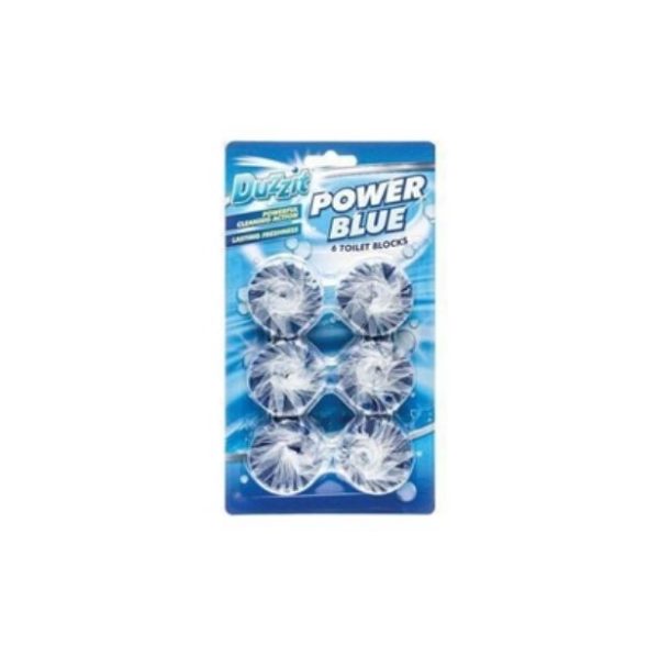 Premium Duzzit power blue toilet blocks pack of 6