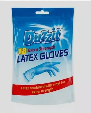 Duzzit Latex Gloves Medium Pack Of 18