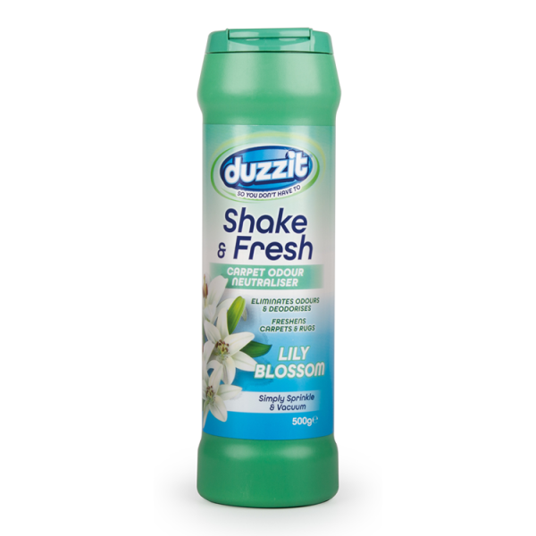 Premium Duzzit shake & fresh lily blossom carpet odour neutraliser 500g