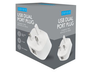 Zenso Dual USB Port Plug