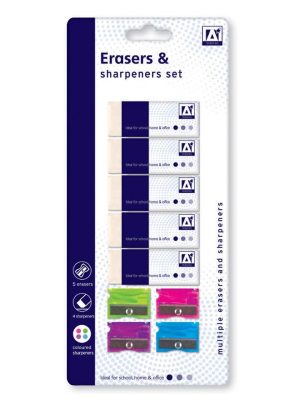 Multiple Erasers & Pencil Sharpeners