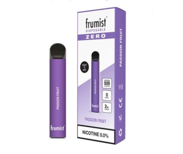 Premium Frumist zero disposable vape pod passion fruit 0mg