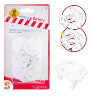 First Safety 3 Pin Socket Safety Covers Pack Of 10
