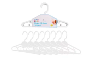 First Steps White Baby Clothes Hangers Pack Of 8