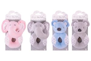 Hugs & Kisses Baby Rattle Plush Toy