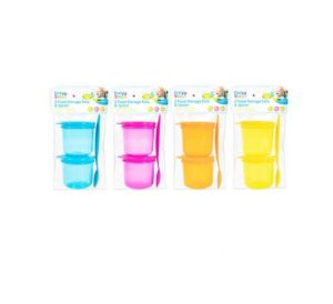 First Steps Baby Food Storage Pots & Spoon 3pc