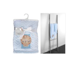 Hugs & Kisses Blue Lion Baby Blanket 75cm X 100cm