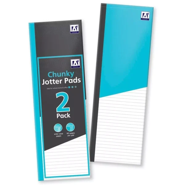 Premium A stationery 80 page chunky jotter pads pack of 2