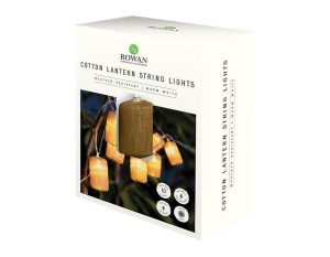 Rowan Cotton Lantern Battery 10 Warm White String Lights