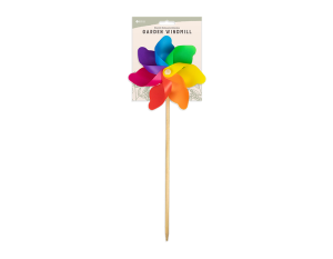 Rowan Multi-Coloured Wooden Garden Windmill