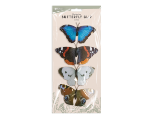 Rowan Fluttering Garden Butterfly Clip Pack Of 4
