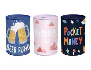 Gifts & Gadgets Tinplate Novelty Money Tin 15cm