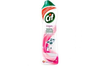 Cif Pink Flower Cream Natural Cleaning Particles 500ml Pack Of 8