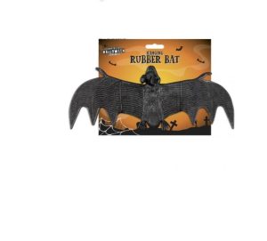 Halloween Hanging Rubber Bat 30cm