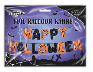 Halloween Metallic Foil Balloon Banner