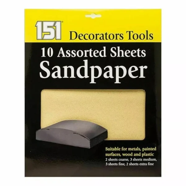 Premium 151 sandpaper sheets pack of 10