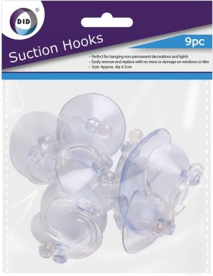 DID Suction Hooks 4.5cm Pack Of 9