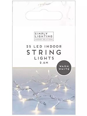 Simply Lighting 25 LED Warm White Indoor String Lights 2.6m