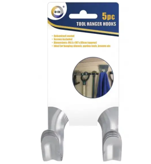 DID Tool Hanger Hooks 5pc