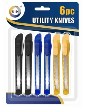 DID Retractable Utility Knives Set 6pc