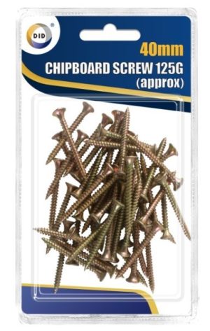 DID 40mm Chipboard Screw 125g