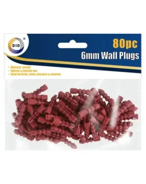 DID Wall Plugs 6mm Pack Of 80