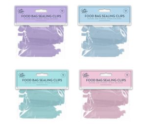Cooke & Miller Pastel Food Bag Sealing Clips Pack Of 13
